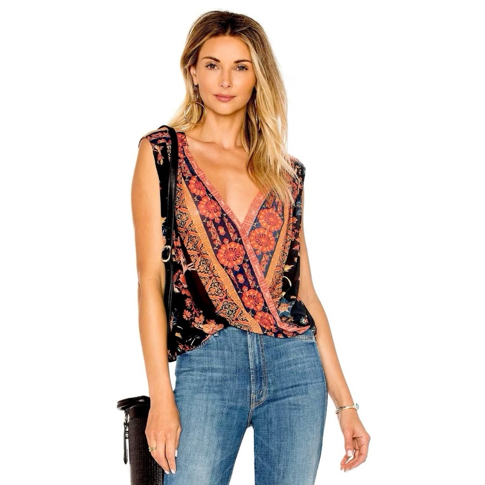Free People Havana Sleeveless Surplice Top - Picture 3 of 11